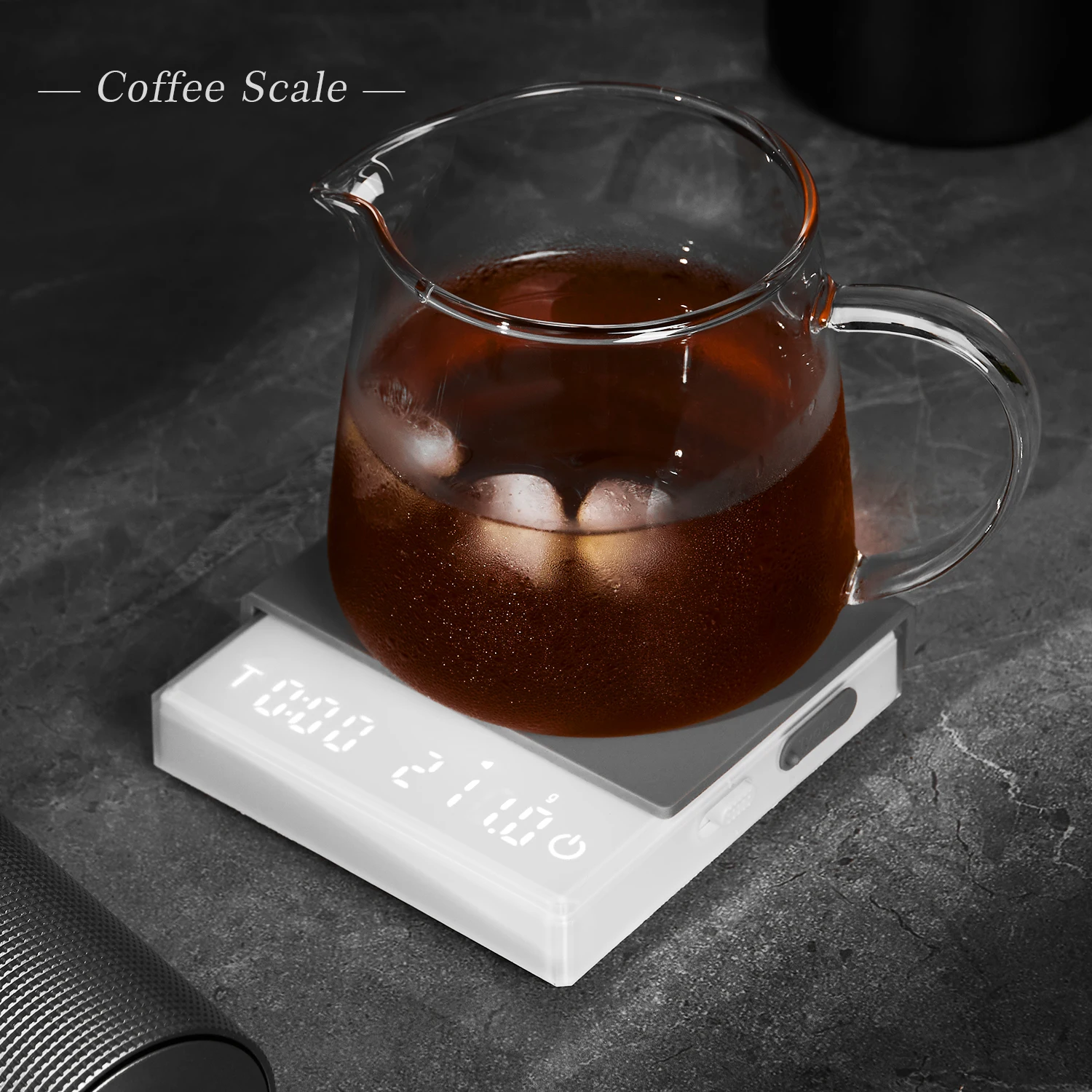 Digital Coffee Scale with Timer – Rechargeable (0.1g – 2kg)